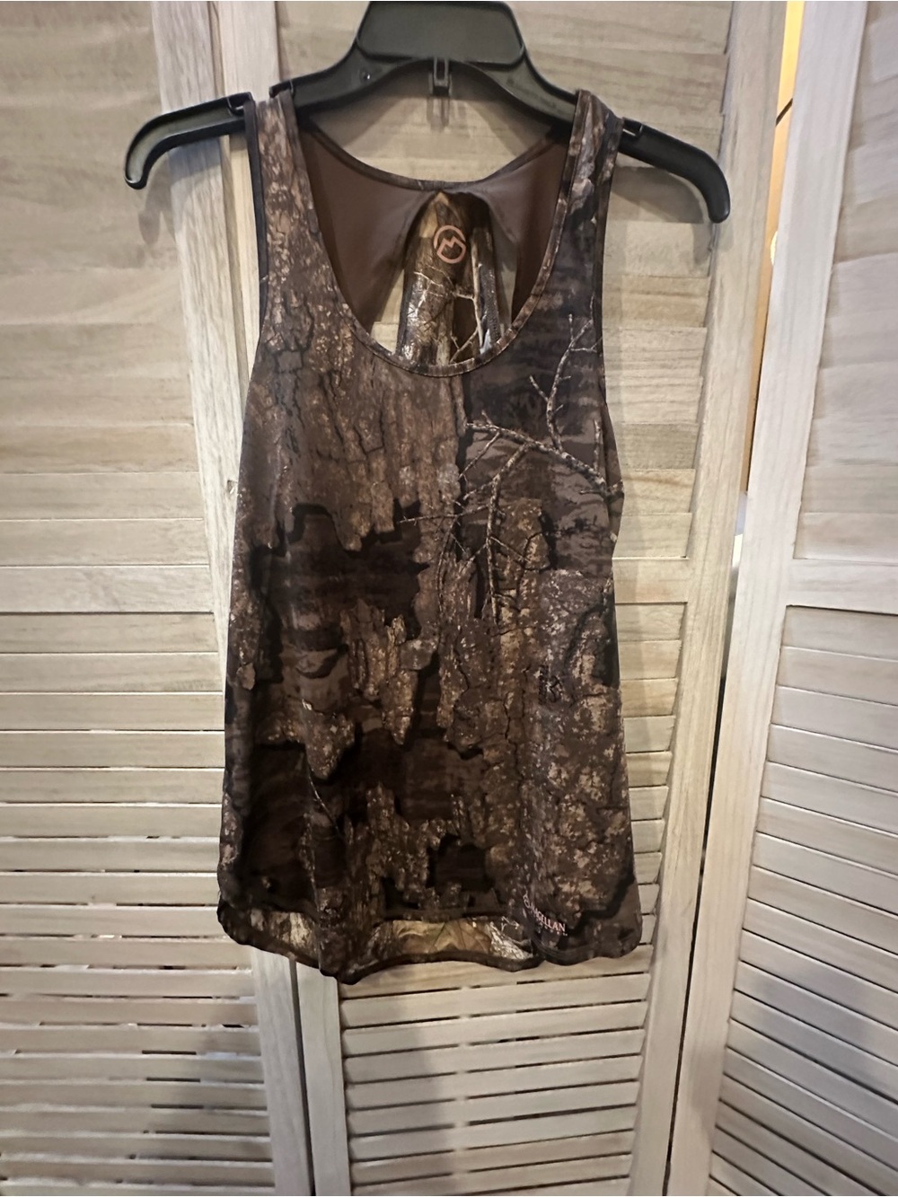Magellan Outdoors Brown Camo Racerback Tank